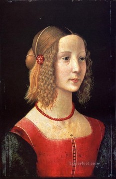 ドメニコ・ギルランダイオ Painting - 少女の肖像 ルネサンス フィレンツェ ドメニコ・ギルランダイオ